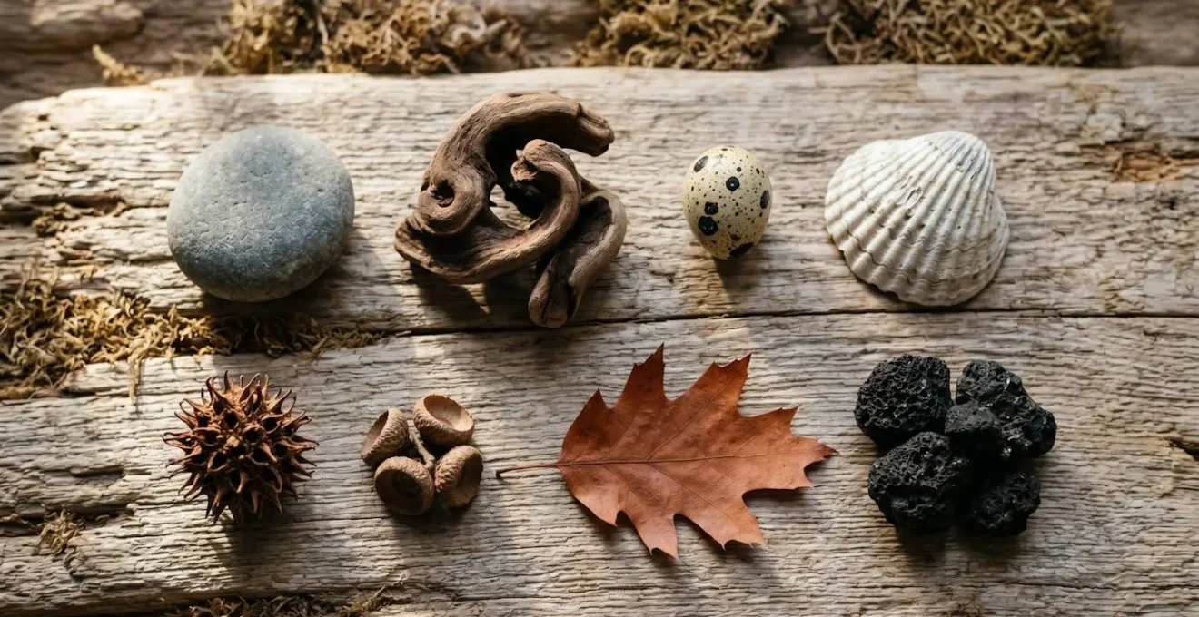 Abstract visual metaphor representing body diversity and self-acceptance through natural elements