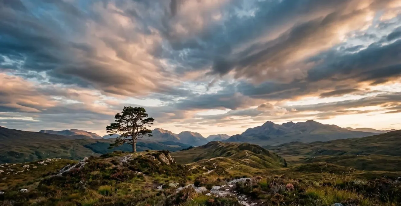 A vast wilderness landscape with dramatic sky and open terrain, symbolizing the freedom and cognitive sovereignty that comes from disconnection and lack of WiFi service